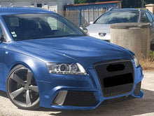Honeycomb Front Grille Grill Glossy Black For Audi A6 C6 4F Allroad 2004-2011