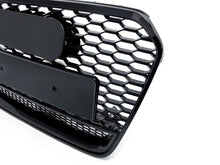 Glossy Black Front Mesh Grille Grill For Audi A6 S6 C7 2011-2014