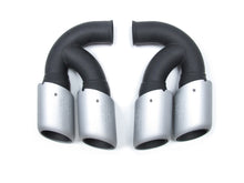 Brushed Silver Exhaust Pipe Muffler Tips For Porsche Cayenne V8 GTS Turbo S 11-14 et9