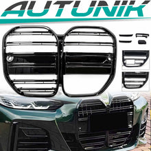 Double Line Front Bumper Center Grille For BMW 4 Series G22 G23 2 Door 2020-2024