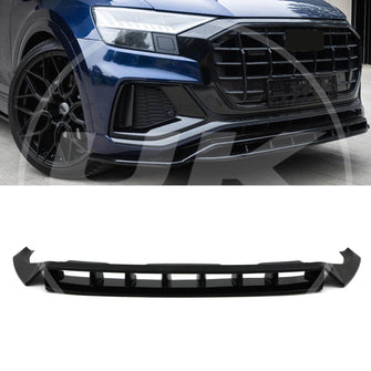 4pc Front Bumper Lip Splitter Gloss Black Chin Spoiler For AUDI Q8 S Line 2018+