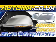 Matt Chrome Mirror Cover Caps For AUDI Q5 8R SQ5 09-17 Q7 10-15 With Lane Assist mc35