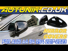 Glossy Black Side Mirror Cover Caps for Audi B9 A4 S4 RS4 A5 F5 S5 RS5 2018-2022 With Lane Assist mc72