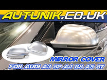 Side Mirror Cover Caps Matt Chrome for A3 8P A4 B8 S4 A5 8T S5 A6 S6 Q3 8U W/O Lane Assist mc2