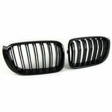 Gloss Black Dual Slats Front Bumper Kidney Grille Grill for BMW X3 F25 LCI X4 F26 from 2014