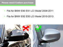 Replacement Carbon Fiber Side Mirror Cover Caps For BMW E90 E91 E92 E93 LCI mc42