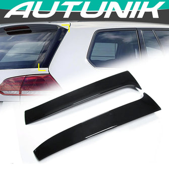 Gloss Black Rear Window Spoiler Side Wing Trim For VW Golf 7 MK7 MK7.5 Variant Wagon vw25