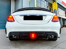 Rear Diffuser Black Muffler Tips for Mercedes Benz W205 Sedan S205 C300 C450 C43 AMG Sport Bumper di8