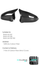 Dry Carbon Fiber Mirror Covers for BMW M3 F80 M4 F82 M2 Competition F87 mc151