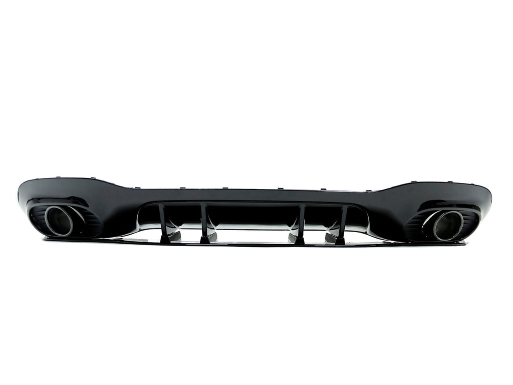 Autunik.co.uk | A35 Style Rear Diffuser Black Exhaust Tips for Mercedes ...