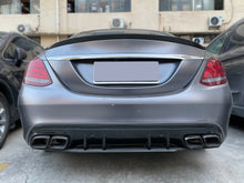 Rear Diffuser Black Exhaust Tips For Mercedes W205 Diffuser S205 C43 C300 C450 AMG di45