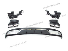 Rear Diffuser Chrome Exhaust Tips fpr Mercedes W205 Sedan w/ Standard Bumper di22