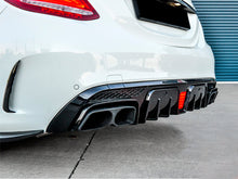 Rear Diffuser Black Muffler Tips for Mercedes Benz W205 Sedan S205 C300 C450 C43 AMG Sport Bumper di8