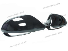 Side Mirror Cover Caps Replacement Glossy Black For Audi A6 C7 S6 RS6 With Lane Assist 2012-2018 mc79