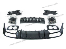 Rear Diffuser Black Exhaust Muffler Tips for Mercedes A205 C205 Coupe C300 C450 AMG di27