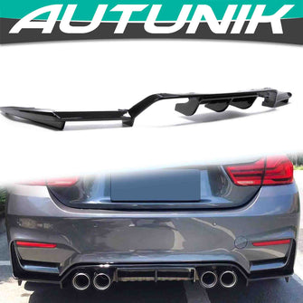 Rear Bumper Diffuser Glossy Black For BMW F80 M3 F82 F83 M4 2015-2020 di122