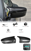 Dry Carbon Fiber Mirror Cover Caps Replace for BMW M5 F90 LHD mc155