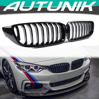 Glossy Black Front Kidney Grille For BMW 4 Series F32 F33 F36 F82 M4 fg68