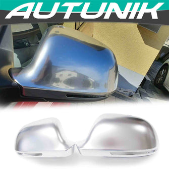 Side Mirror Cover Caps Matt Chrome for A3 8P A4 B8 S4 A5 8T S5 A6 S6 Q3 8U W/O Lane Assist mc2