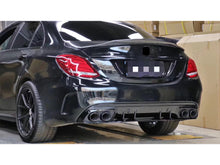 Rear Diffuser Black Exhaust Tips for Mercedes Benz W205 Sedan S205 Wagon C300 C450 C43 AMG 2015-2020 di26