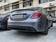 Rear Diffuser Black Exhaust Tips For Mercedes W205 Diffuser S205 C43 C300 C450 AMG di45