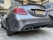 Rear Diffuser Black Exhaust Tips For Mercedes W205 Diffuser S205 C43 C300 C450 AMG di45