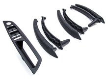 7x Black Leather Inner Interior Door Pull Handle Trim for BMW X5 E70 X6 E71 E72 it56